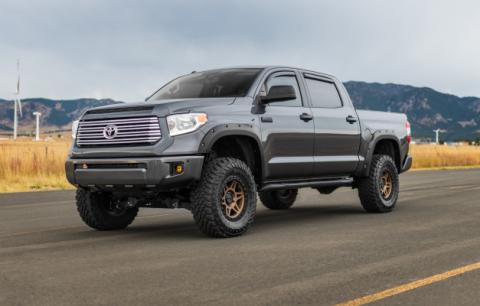 Pocket Fender Flares 6 &amp; 8 Foot Bed Gloss Black Toyota Tundra (14-21) Rough Country