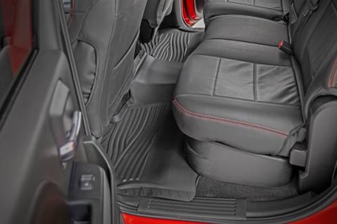 Flex-Fit Floor Mats FR &amp; RR FR Bucket Crew Silverado/Sierra 1500/2500HD/3500HD 2WD/4WD Rough Country