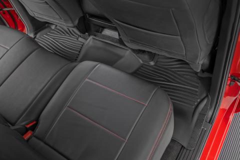 Flex-Fit Floor Mats FR &amp; RR FR Bucket Crew Silverado/Sierra 1500/2500HD/3500HD 2WD/4WD Rough Country