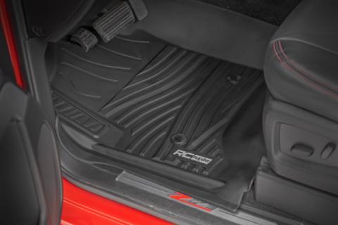 Flex-Fit Floor Mats Front Silverado/Sierra 1500/2500HD/3500HD (14-19 &amp; Classic) Rough Country