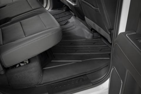 Flex-Fit Floor Mats FR &amp; RR FR Bucket Crew Silverado/Sierra 1500/2500HD/3500HD (19-26) Rough Country