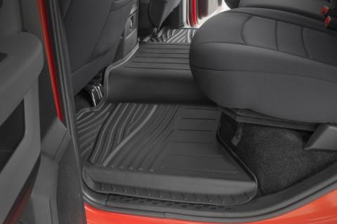 Flex-Fit Floor Mats FR &amp; RR Crew Cab Ram 1500 2WD/4WD (2012-2018 &amp; Classic) Rough Country