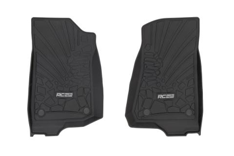 Flex Fit Floor Mats FR 4 Door Jeep Wrangler Unlimited 4WD (2018-2026) Rough Country