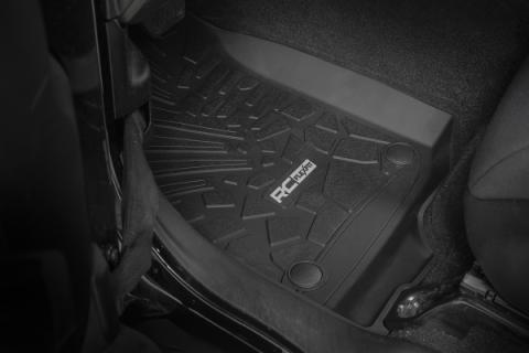 Flex Fit Floor Mats FR 4 Door Jeep Wrangler Unlimited 4WD (2018-2026) Rough Country