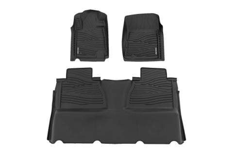 Floor Mats FR &amp; RR Double Cab Toyota Tundra 2WD/4WD (2014-2021) Rough Country