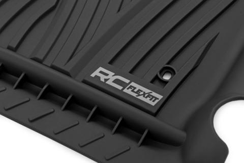 Floor Mats FR &amp; RR Double Cab Toyota Tundra 2WD/4WD (2014-2021) Rough Country