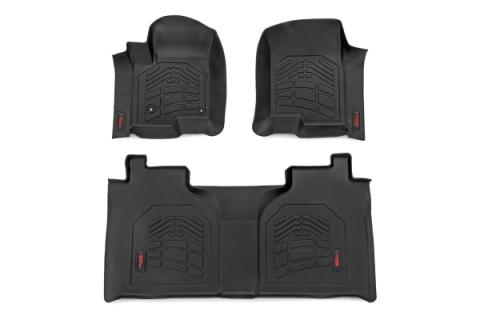 Sure-Fit Floor Mats FR &amp; RR FR Bucket Crew Silverado/Sierra 1500/2500HD/3500HD (19-26) Rough Country