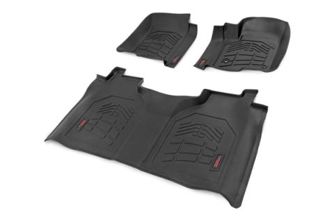 Sure-Fit Floor Mats FR &amp; RR FR Bucket Crew Silverado/Sierra 1500/2500HD/3500HD (19-26) Rough Country