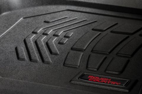 Sure-Fit Floor Mats FR &amp; RR FR Over Hump Crew Silverado/Sierra 1500/2500HD/3500HD (19-26) Rough Country