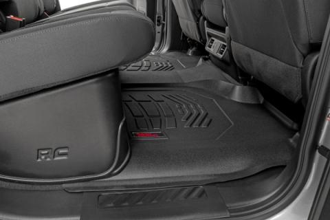 Sure-Fit Floor Mats FR &amp; RR FR Over Hump Crew Silverado/Sierra 1500/2500HD/3500HD (19-26) Rough Country