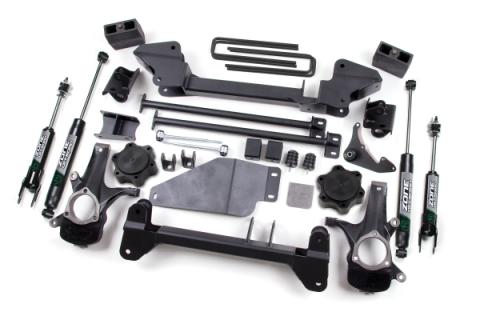 99 K1500 00-06 Silverado/Sierra 1500 6 Inch Lift Kit Fox Adventure Shocks Zone Offroad