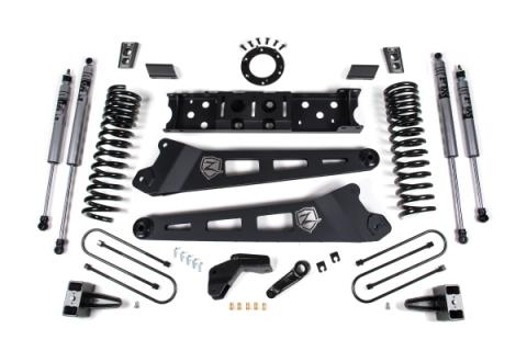 25-26 Ram 3500 (Gas) 4 Inch Radius Arm Suspension Lift Kit, 2 Inch Rear Lift, Block W/ Overload - Fox 2.0 Adventure Series Shocks Zone Offroad