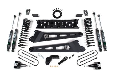 19-24 RAM 3500 4.5 Inch Radius Arm 3 Inch Rear Block With Overload Diesel 8-Bolt T-Case Fox Adventure Shocks Zone Offroad