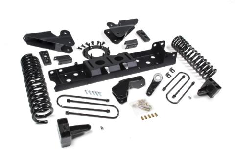 19-24 RAM 3500 4.5 Inch Radius Arm Bracket 3 Inch Rear Block With Overload Diesel 8-Bolt T-Case Fox Adventure Shocks Zone Offroad
