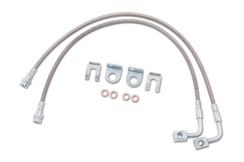 07-18 Jeep Wrangler JK Front 4-6 Inch Stainless Brake Lines Zone Offroad