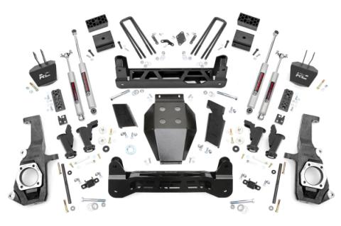 5.0 Inch GM Torsion Bar Drop Suspension Lift Kit (11-19 2500HD/3500HD) Rough Country