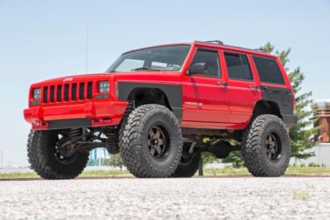 Jeep Front &amp; Rear Upper and Lower Quarter Panel Armor-97-01 Cherokee XJ Rough Country
