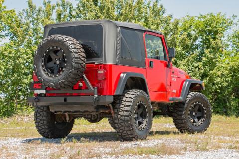 Jeep Classic Full Width Rear Bumper w/Tire Carrier 87-06 Wrangler YJ/TJ Rough Country