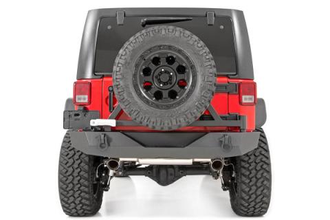 Jeep Rock Crawler Rear HD Bumper w/Tire Carrier 07-18 Wrangler JK Rough Country