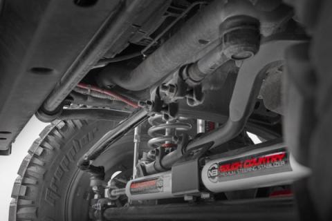 Jeep High Steer Drag Link &amp; Track Bar Bracket Kit 07-18 Wrangler JK Rough Country