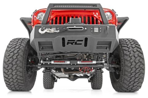 Jeep High Steer Drag Link &amp; Track Bar Bracket Kit 07-18 Wrangler JK Rough Country