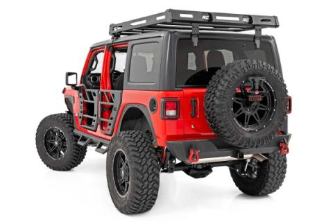 Jeep Roof Rack System w/Black-Series LED Lights 18-20 Wrangler JL Rough Country