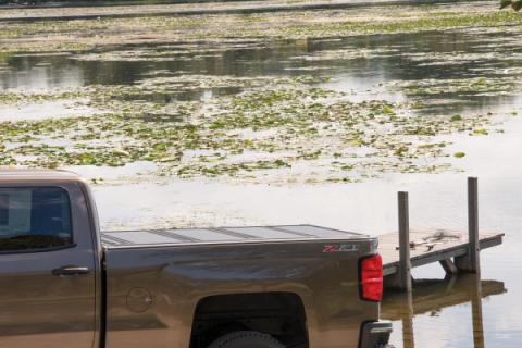 BAKFlip FiberMax Hard Folding Truck Bed Cover 2016-2023 Toyota Tacoma 5 Foot Bed with Deck Rail System BAK