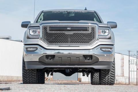 3.5 Inch GM Suspension Lift Knuckle Kit w/ Vertex and V2 Shocks (14-18 1500 PU 4WD Aluminum and Stamped Steel) Rough Country