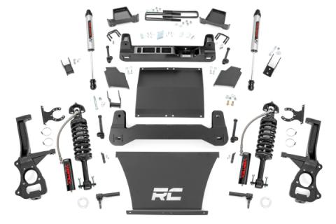 6 Inch Suspension Lift Kit Vertex Coilovers &amp; V2 Shocks 19-20 Silverado/Sierra 1500 4WD/2WD Rough Country