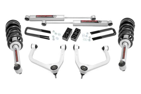 3.5 Inch Suspension Lift Kit w/Forged Upper Control Arms &amp; Loaded Struts 19-20 Silverado/Sierra 1500 4WD/2WD Rough Country