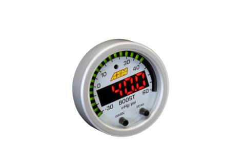 X-Series Boost Pressure Gauge Kit 30 in/hg to 60 PSI AEM Electronics