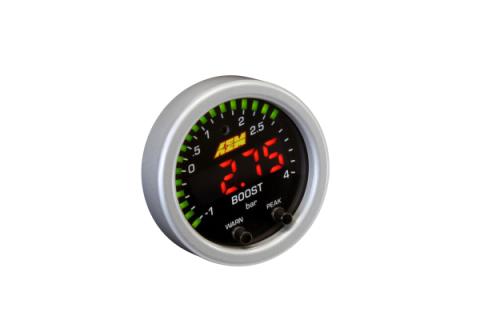 X-Series Boost Pressure Gauge Kit 30 in/hg to 60 PSI AEM Electronics