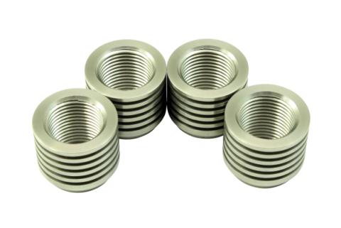 Stainless Tall Manifold Bung Finned for Added Cooling Ideal for Turbo Applications AEM Electronics