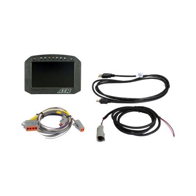 CD-5F Carbon Flat Panel Non-Logging/ Non-GPS Display 5-inch diagonal screen, carbon fiber enclosure, wiring harness included, Does Not Include Buttons (See PN 30-3610) AEM Electronics