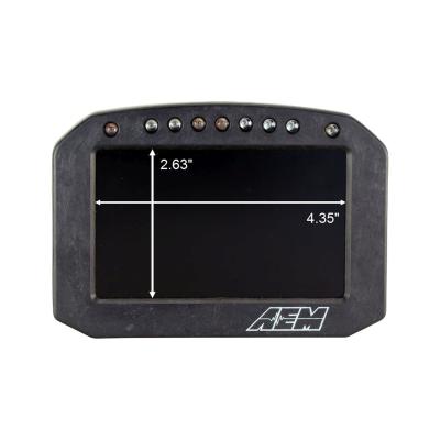 CD-5FG Carbon GPS-Enabled Flat Panel Digital Dash Display 5-inch diagonal screen, carbon fiber enclosure, GPS antenna and wiring harness included, Does Not Include Buttons (See PN 30-3610) AEM Electronics