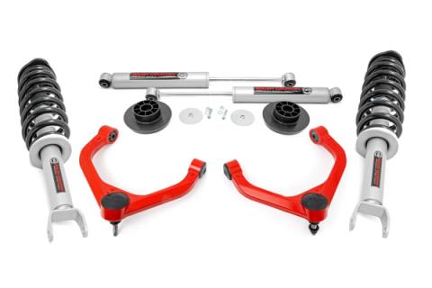 3 Inch Lift Kit N3 Struts/Shocks Red Ram 1500 4WD (2012-2018 &amp; Classic) Rough Country