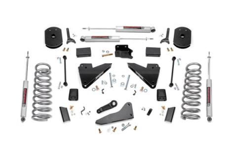 5 Inch Suspension Lift Kit Coil Springs Radius Drops 14-18 RAM 2500 4WD Gas Rough Country