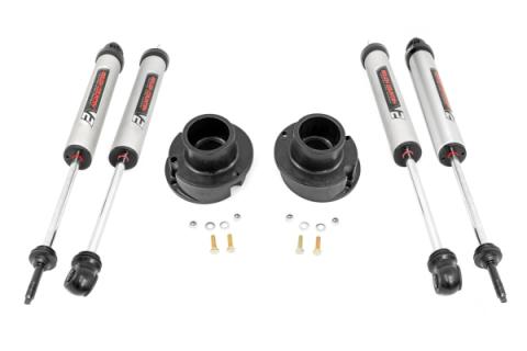 2.5 Inch Ram Leveling Kit w/ V2 Shocks Coil Spring For 14-Up 2500/3500 4WD Rough Country