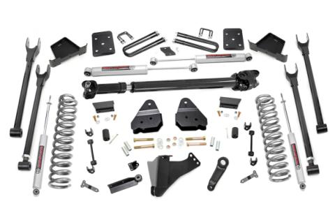 6 Inch Ford 4-Link Suspension Lift Kit w/Front Drive Shaft 17-19 F-250/350 4WD Diesel 4 Inch Axle w/Overloads Rough Country