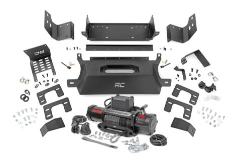 Hidden Winch Mount with 12000S Winch 21-Up Ford Bronco 4WD Rough Country