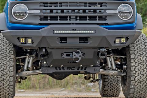 Hidden Winch Mount with 12000S Winch 21-Up Ford Bronco 4WD Rough Country