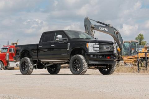 6 Inch Suspension Lift Kit No Overload Springs 4 Inc Axle Diameter w/Front Drive Shaft &amp; V2 Shocks 17-19 F-250/350 4WD Diesel Rough Country