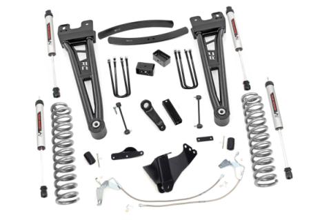 6 Inch Suspension Lift Kit Radius Arms w/V2 Shocks 08-10 F-250/350 4WD Diesel Rough Country