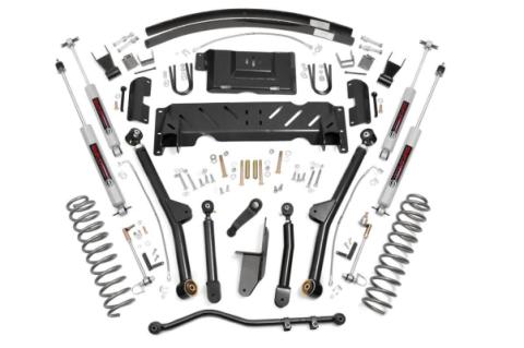 4.5 Inch Jeep Long Arm Suspension Lift Kit 84-01 XJ Cherokee-2.5L/4.0L/NP242 Rough Country