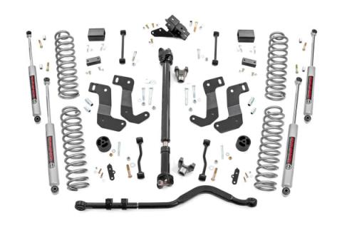 3.5 Inch Jeep Suspension Lift Kit Premium N3 Shocks Stage 2 Coils &amp; Control Arm Drop 18-20 Wrangler JL Unlimited Rough Country