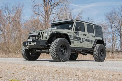 4 Inch Jeep X-Series Suspension Lift Kit w/V2 Shocks 07-18 Wrangler JK Unlimited Rough Country