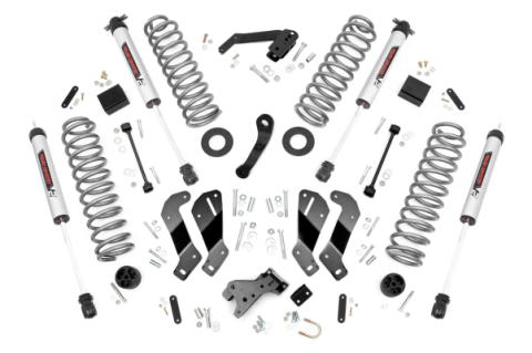 3.5 Inch Jeep Suspension Lift Kit w/V2 Shocks Control Arm Drop 07-18 Wrangler JK Unlimited Rough Country