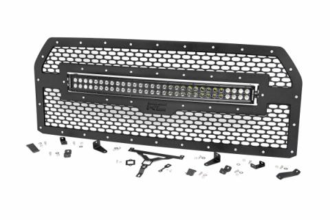 Ford Mesh Grille 30 Inch Dual Row Black Series LED w/Cool White DRL 15-17 F-150 Rough Country
