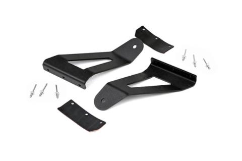Jeep 50 Inch Curved LED Light Bar Upper Windshield Mounts 84-01 XJ Cherokee Rough Country