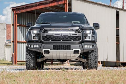 Ford Triple LED Fog Light Kit Black Series 17-19 F-150 Raptor Rough Country